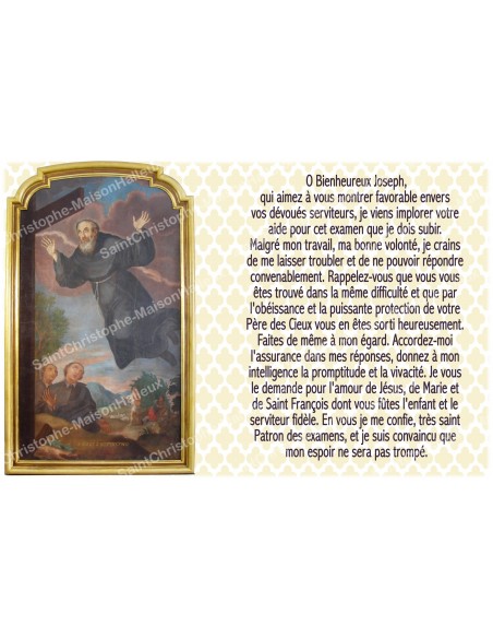 Adesivo candela votiva con preghiera - San Giuseppe da Cupertino - confezione da 10