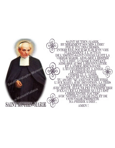 Sticker voor noveenkaars met gebed - Sint Mutien-Marie