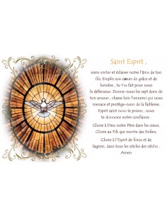 Autocollant bougie de neuvaine avec prière - Saint Esprit