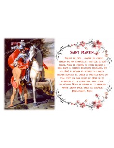 Pegatina para velas de novena con oración - San Martín - Lote de 10