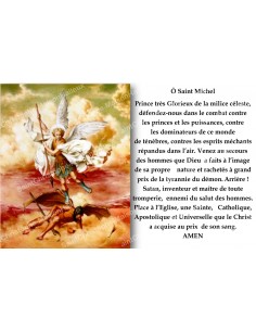 Autocollant bougie de neuvaine avec prière - Saint Michel 1 - Lot de 10