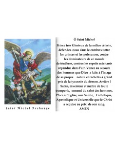 Adesivo per candela votiva con preghiera - San Michele 2 - Confezione da 10