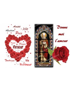 Adesivo per candela votiva con preghiera - San Valentino - Confezione da 10