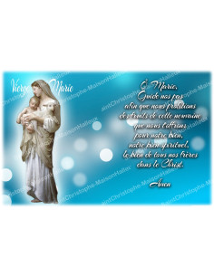 Adesivo per candela votiva con preghiera - Vergine Maria 2 - Confezione da 10