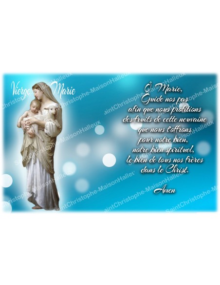 Adesivo per candela votiva con preghiera - Vergine Maria 2 - Confezione da 10