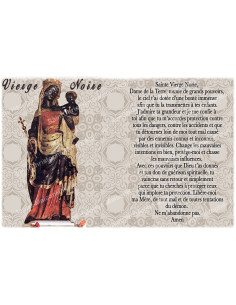 Novena candle sticker with prayer - Black Madonna - Set of 10
