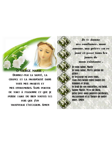 Sticker voor noveenkaars met gebed - Maagd Maria 4 - Set van 10