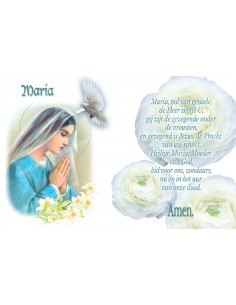 Autocollant bougie de neuvaine avec prière - Vierge Marie 5 - Lot de 10