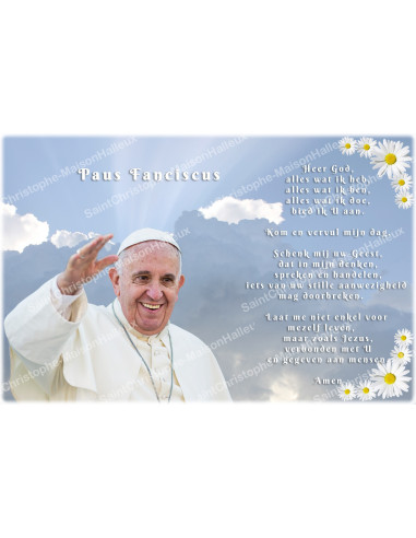 Aufkleber für Novenenkerze mit Gebet - Papst Franziskus 3 - 10er-Set