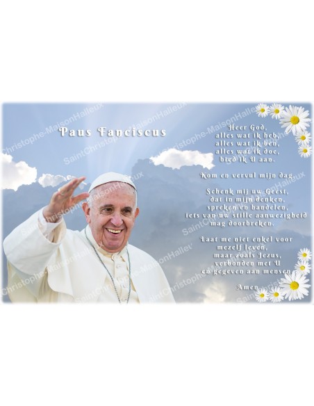 Pegatina para velas de novena con oración - Papa Francisco 3 - Lote de 10