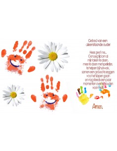 Pegatina para vela de novena con oración - Para padres solteros - Lote de 10