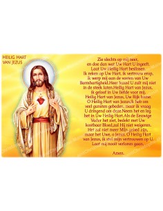 Aufkleber für Novenenkerze mit Gebet - Heiliges Herz Jesu - 10er-Set