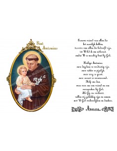 Autocollant bougie de neuvaine avec prière - Saint Antoine - Lot de 10