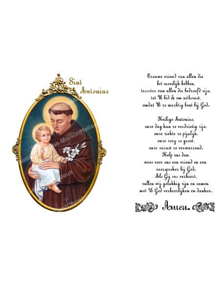 Adesivo per candela votiva con preghiera - Sant'Antonio - Confezione da 10