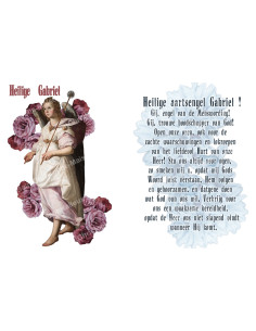 Novena candle sticker with prayer - Saint Gabriel 2 - Set of 10