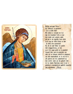 Autocollant bougie de neuvaine avec prière - Saint Raphaël 2 - Lot de 10