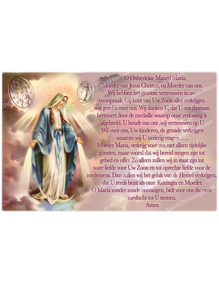 Novena candle sticker with prayer - Miraculous Medal - Set of 10
