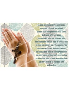 Aufkleber für Novenenkerzen mit Gebet - gefaltete Hände - 10er-Set