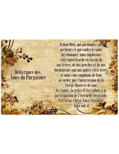 Adesivo per candela votiva con preghiera - Liberazione delle anime del Purgatorio - Confezione da 10