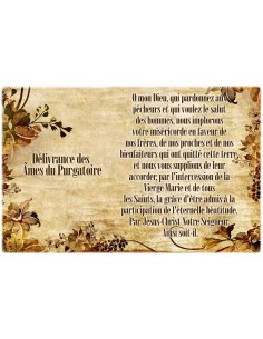 Novena candle sticker with prayer - Deliverance of souls from Purgatory - Set of 10