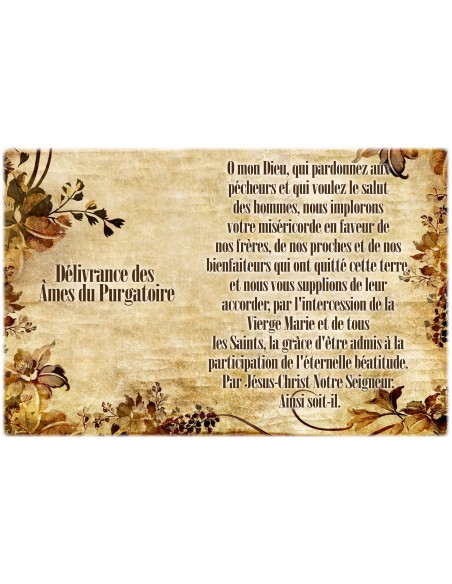 Autocollant bougie de neuvaine avec prière - Délivrance des âmes du Purgatoire - Lot de 10