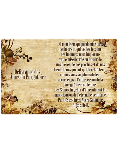 Pegatina para velas de novena con oración - Liberación de las almas del Purgatorio - Lote de 10