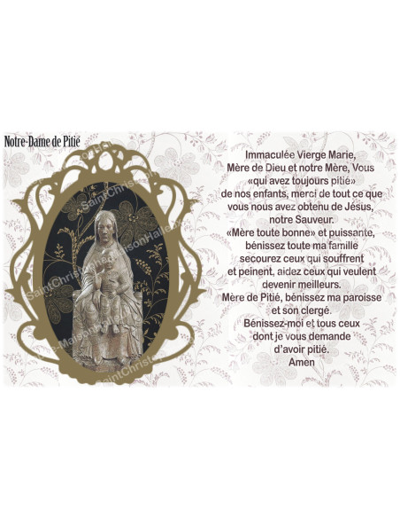 Novena candle sticker with prayer - Our Lady of Mercy - Set of 10