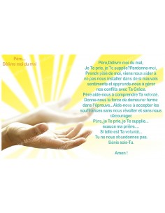 sticker with french prayer - father, save me