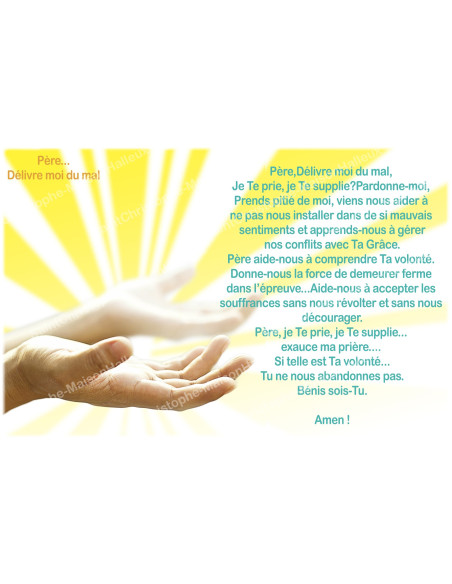 Novena candle sticker with prayer - Father, deliver me - Set of 10