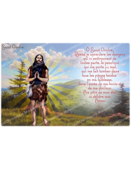 Novena candle sticker with prayer - Saint Onofre 1 - Set of 10