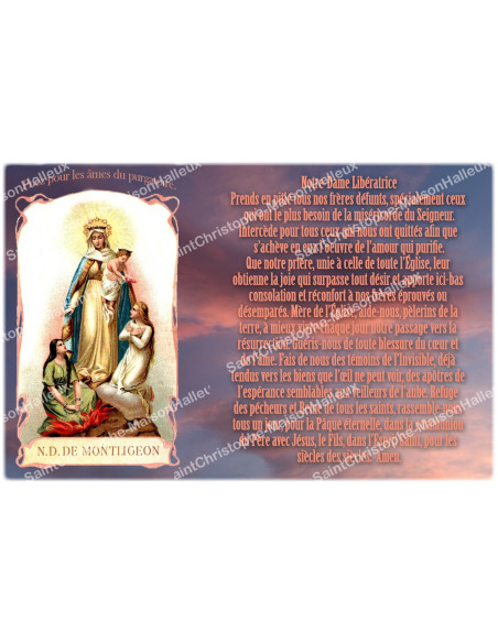Novena candle sticker with prayer - Our Lady of Montligeon 1 - Set of 10