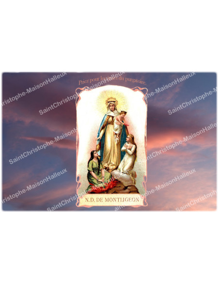 Novena candle sticker with prayer - Our Lady of Montligeon 2 - Set of 10