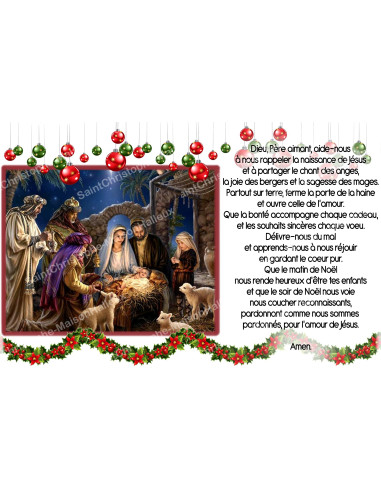 Aufkleber für Novenenkerze mit Gebet - Weihnachten - 10er-Set