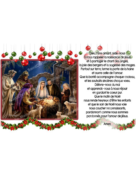 Adesivo per candela votiva con preghiera - Natale - Confezione da 10