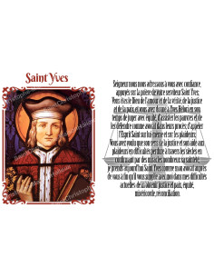 Pegatina para vela de novena con oración - San Yves - Lote de 10