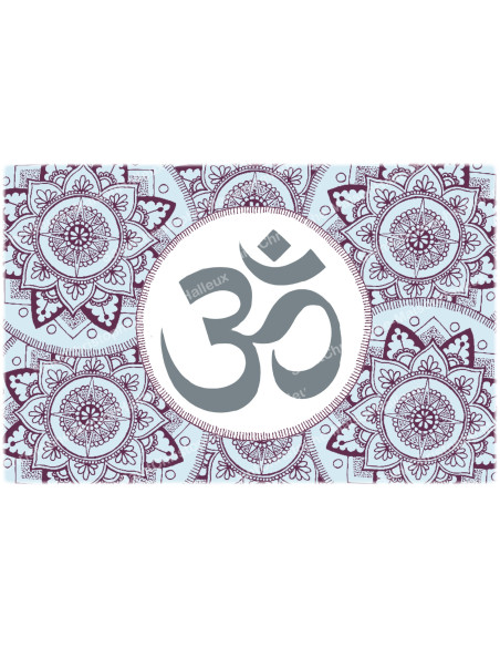 Autocollant décoratif pour bougie de neuvaine - Symbole AUM - Lot de 10