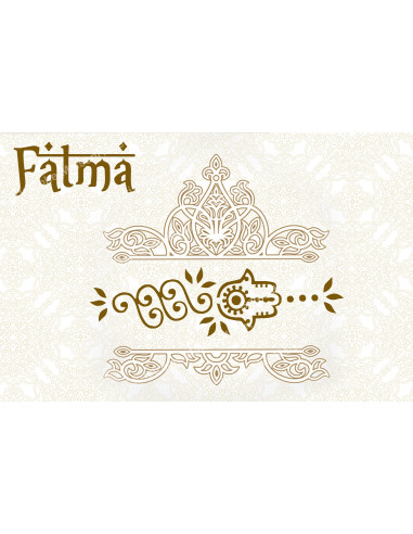 Decorative sticker for novena candles - Hand of Fatima - Set of 10