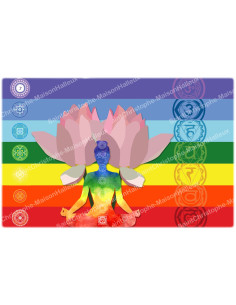 Pegatina decorativa para velas de novena - Chakras - Lote de 10