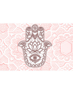 Decorative sticker for novena candles - Hand of Fatima, model 2 - Set of 10