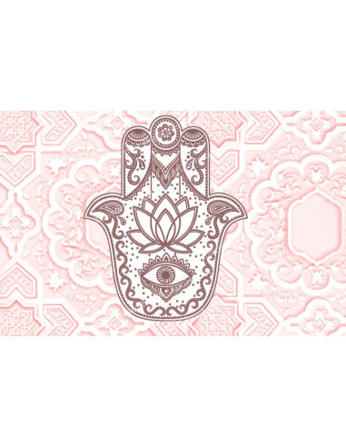 Decoratieve sticker voor noveenkaars - Hand van Fatma, model 2 - Set van 10