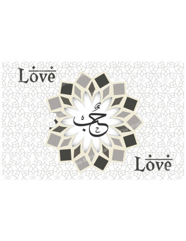 Adesivo decorativo per candela votiva - Amore in inglese e arabo - 3 - Confezione da 10