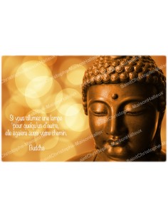 Adesivo decorativo  candela novena con la citazione in francese -  Budda