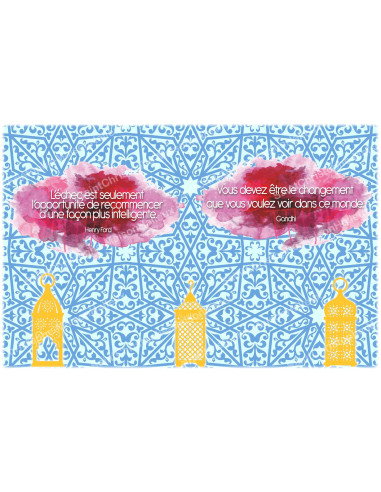 Decorative sticker for novena candles - Happiness 2 - Set of 10