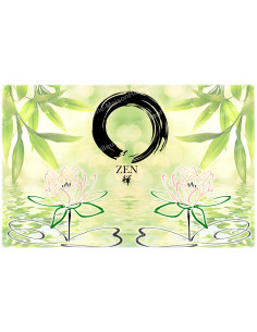 Decorative sticker for novena candles - Zen symbol - Set of 10