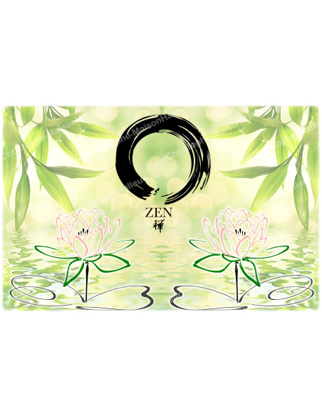 Dekorativer Aufkleber für Novenenkerzen - Zen-Symbol - 10er-Set