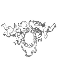 Autocollant décoratif pour bougie de neuvaine - Anges 2 - Lot de 10