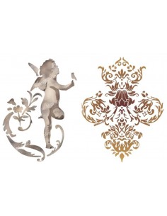 Autocollant décoratif - bougie de neuvaine   -  Anges modèle 5