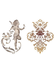 Decorative sticker for novena candles - Angels 5 - Set of 10