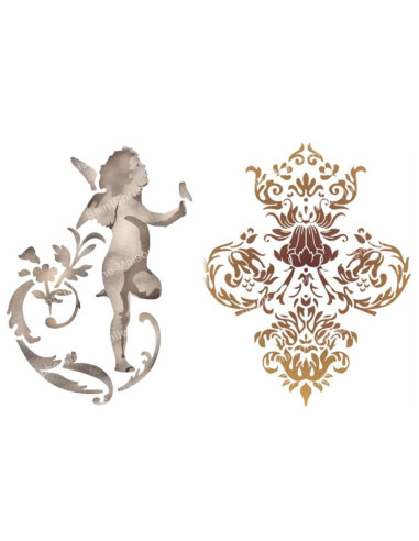 Autocollant décoratif pour bougie de neuvaine - Anges 5 - Lot de 10