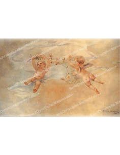 decorative sticker  - novena candle - Angel model 6